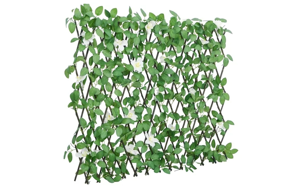 Espalier Med Kunstig Vedbend 186x30 Cm Udvidelig Grøn