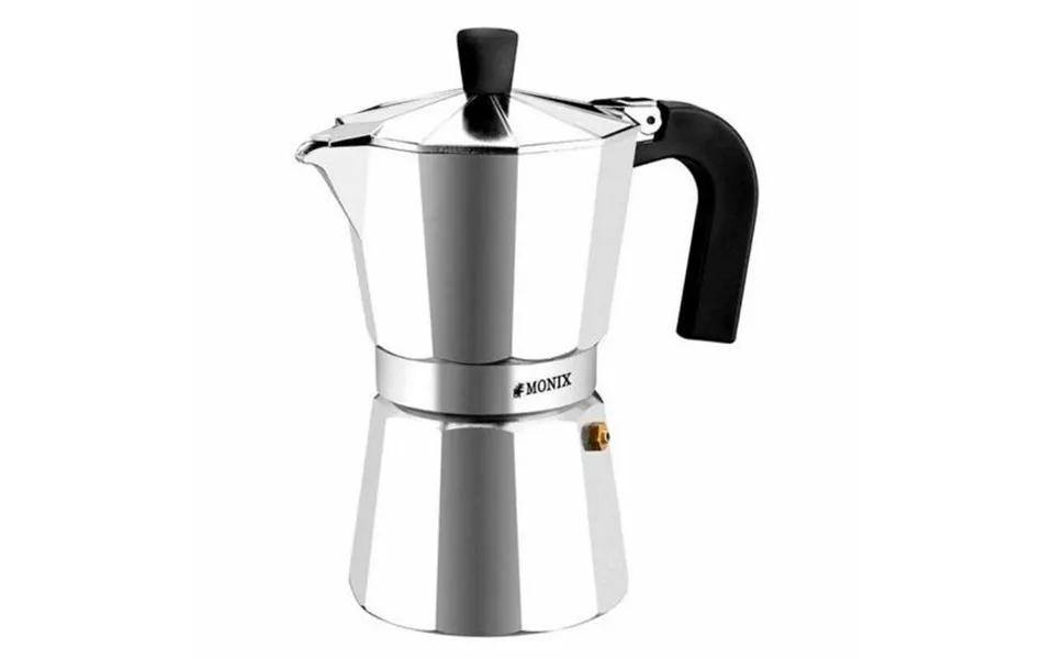 Espressokande Monix - Italiensk Kaffekande, 12 Kopper, Aluminium, Sølv