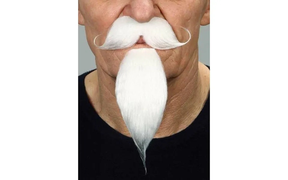 Falsk Skæg - Hvid, Str. S