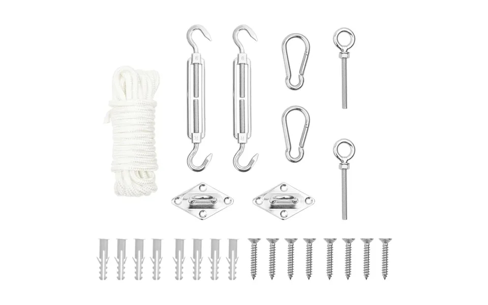 Fastspændingssæt Til Solsejl 9 Dele Rustfrit Stål