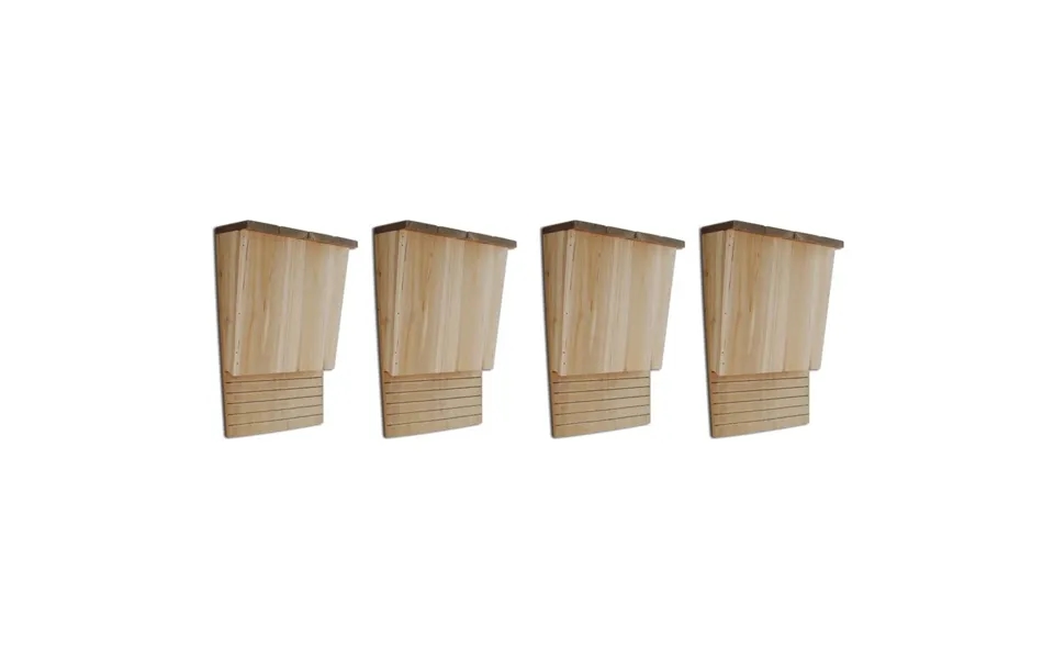 Flagermuskasse 4 Stk. Træ 22 X 12 X 34 Cm