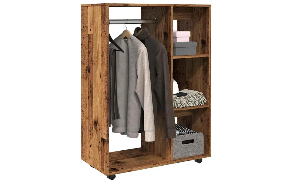 Garderobe 80x40x110 Cm Konstrueret Træ Antikt Træ