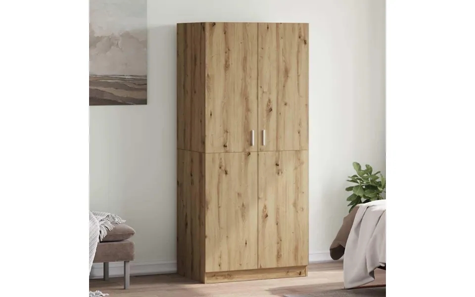 Garderobe 90x52x200 Cm Konstrueret Træ Kunsteg