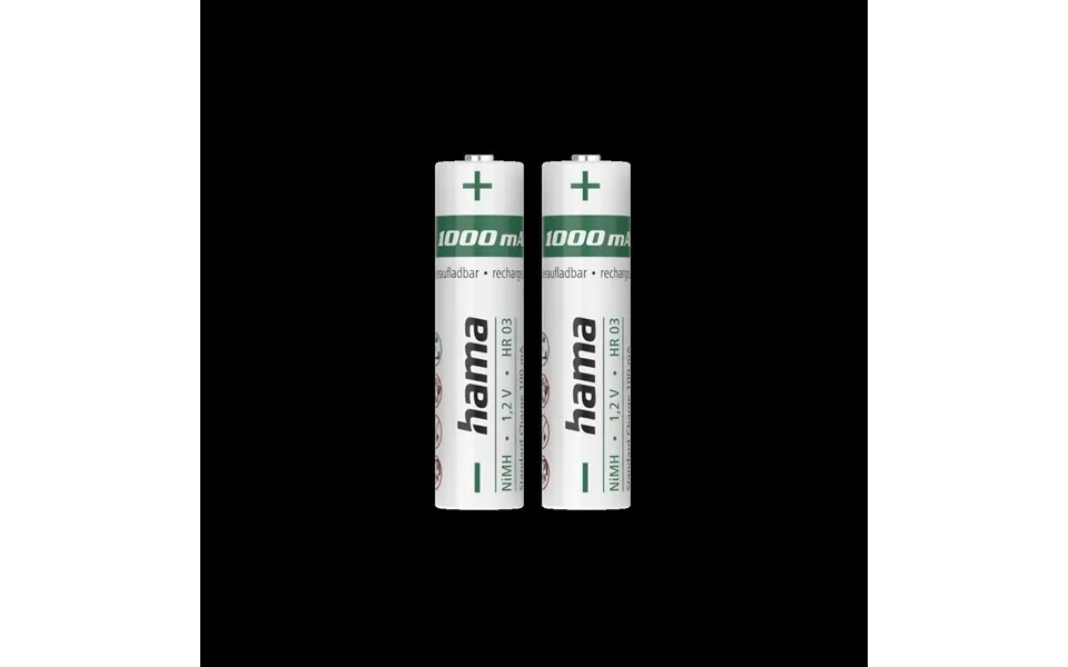 Genopladelige Batterier Hama Aaa 1000 Mah 1,2 V 2-pack