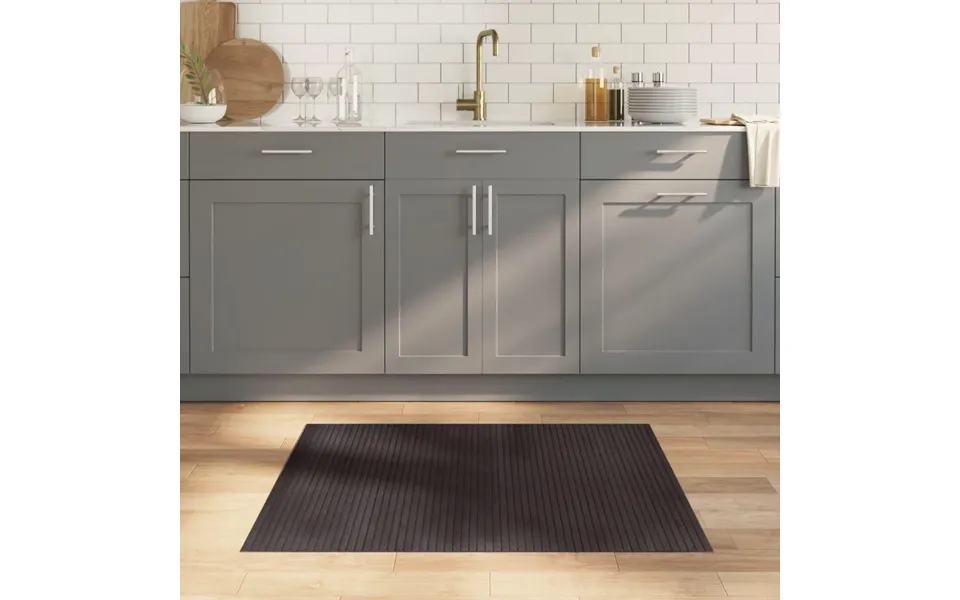 Gulvtæppe 80x100 Cm Rektangulær Bambus Mørkebrun