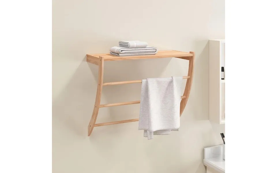 Håndklædeholder 60x25,5x49 Cm Massivt Valnøddetræ