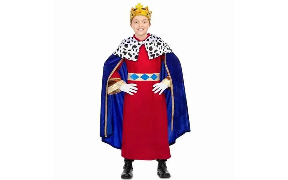 Heksekongen - Blåt Kongekostume Til Børn 3-4 År