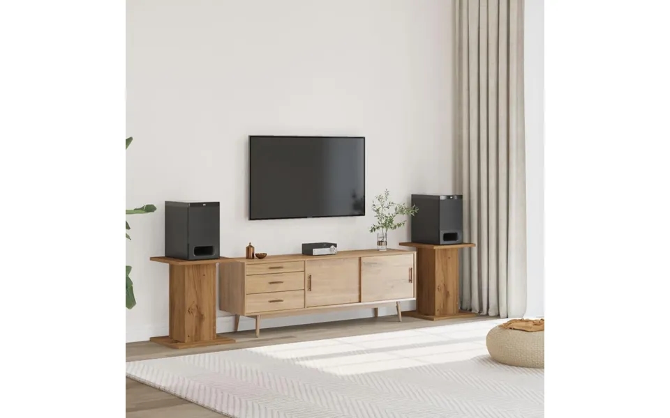 Højtalerstativer 2stk. 30x30x60cm Konstrueret Træ Egetræsfarve