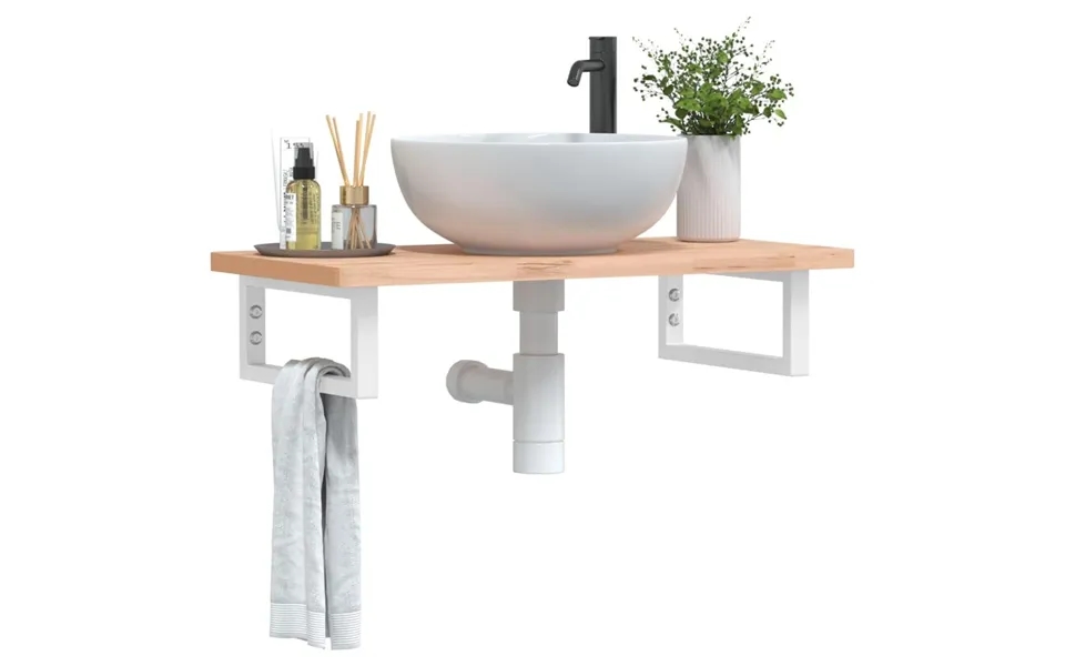 Hyldebeslag Til Håndvask 2 Stk. Rektangulær Stål Hvid