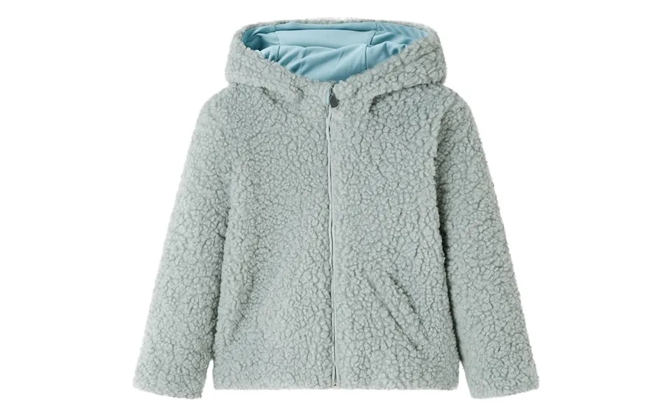 Jakke Til Børn Str. 104 Blød Imiteret Pels Mintgrøn