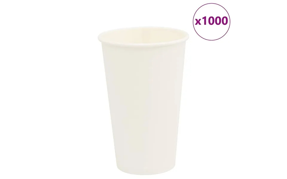 Kaffekopper Af Papir 1000 Stk. 16oz 400ml Hvid