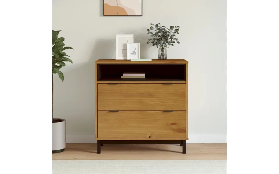 Kommode Flam 80x40x80 Cm Massivt Fyrretræ