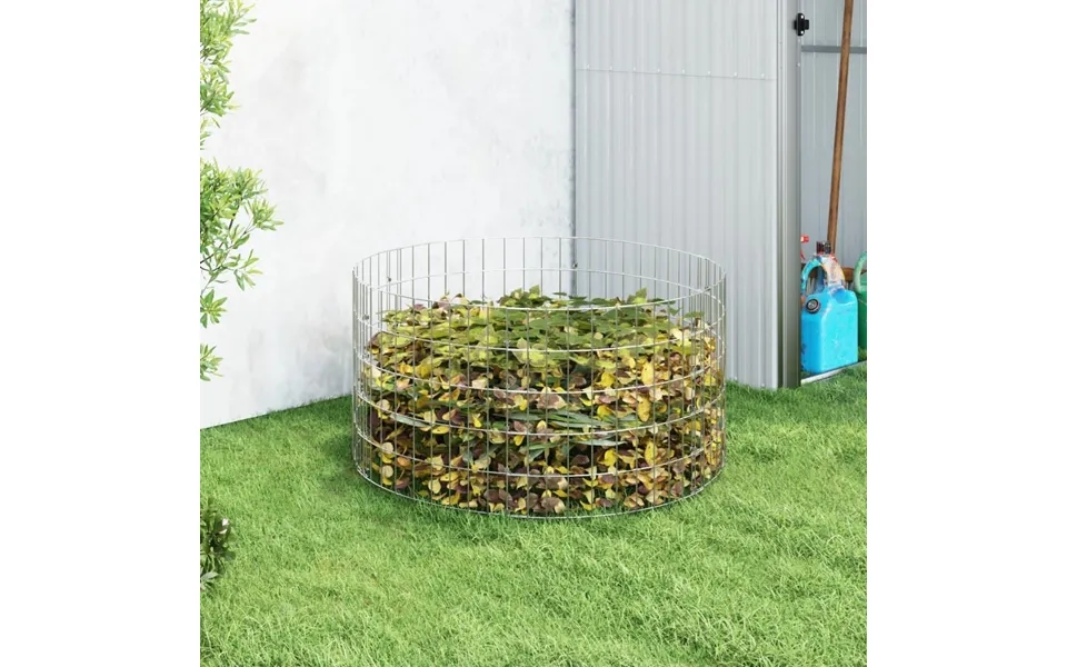 Kompostbeholder Ø100x50 Cm Galvaniseret Stål