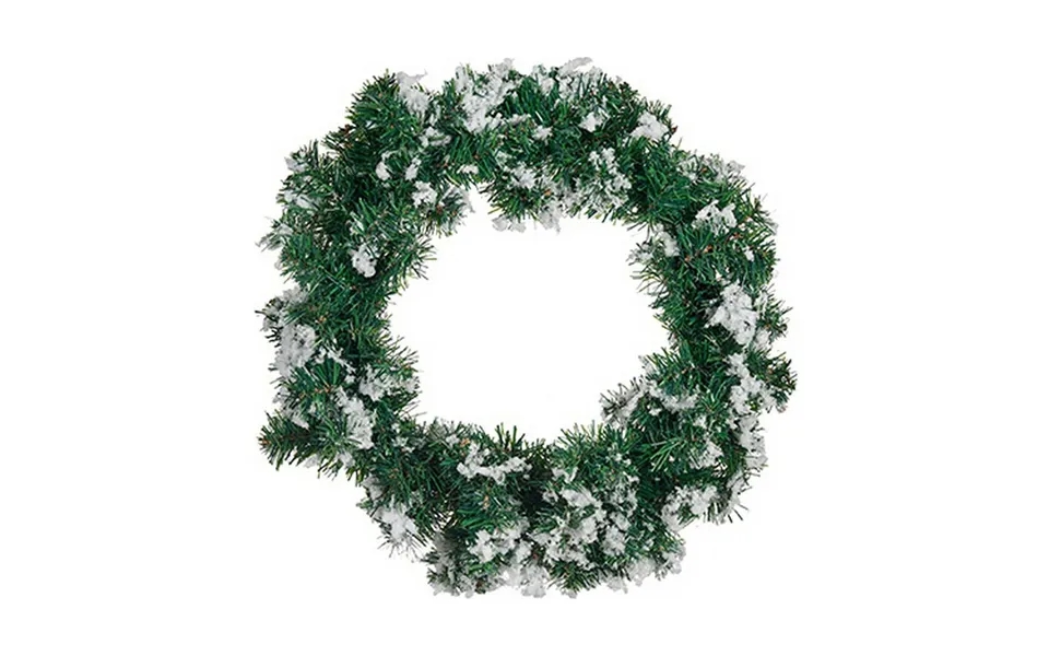 Krist Adventskrans - Hvid Grøn Med Snefnug