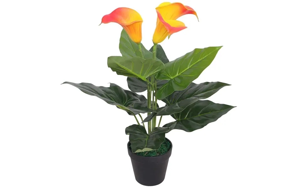 Kunstig Kallalilje Med Potte 45 Cm Rød Og Gul