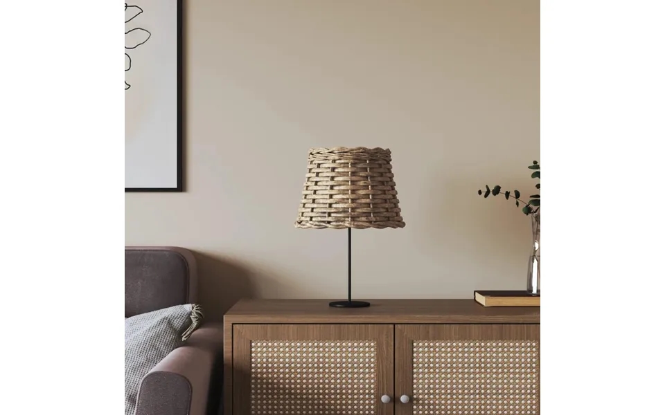 Lampeskærm Ø20x15 Cm Flet Brun