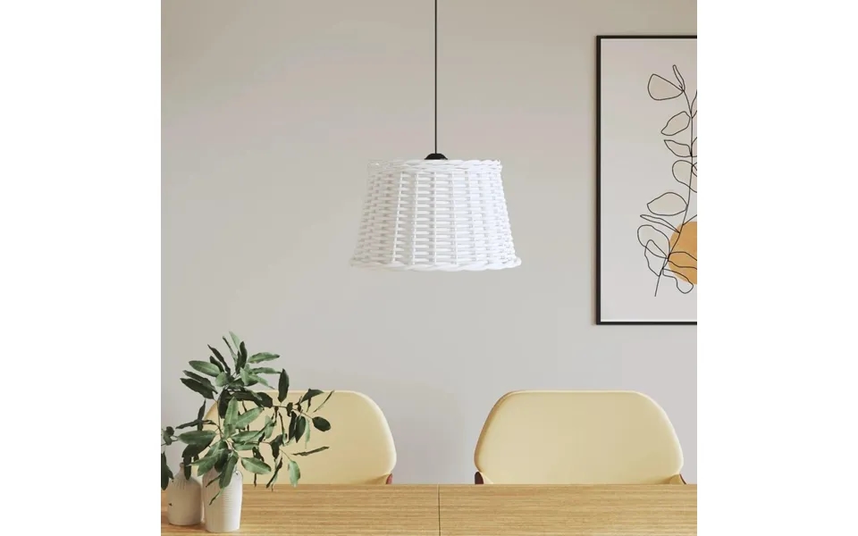 Lampeskærm Til Loftlampe Ø45x28 Cm Flet Hvid