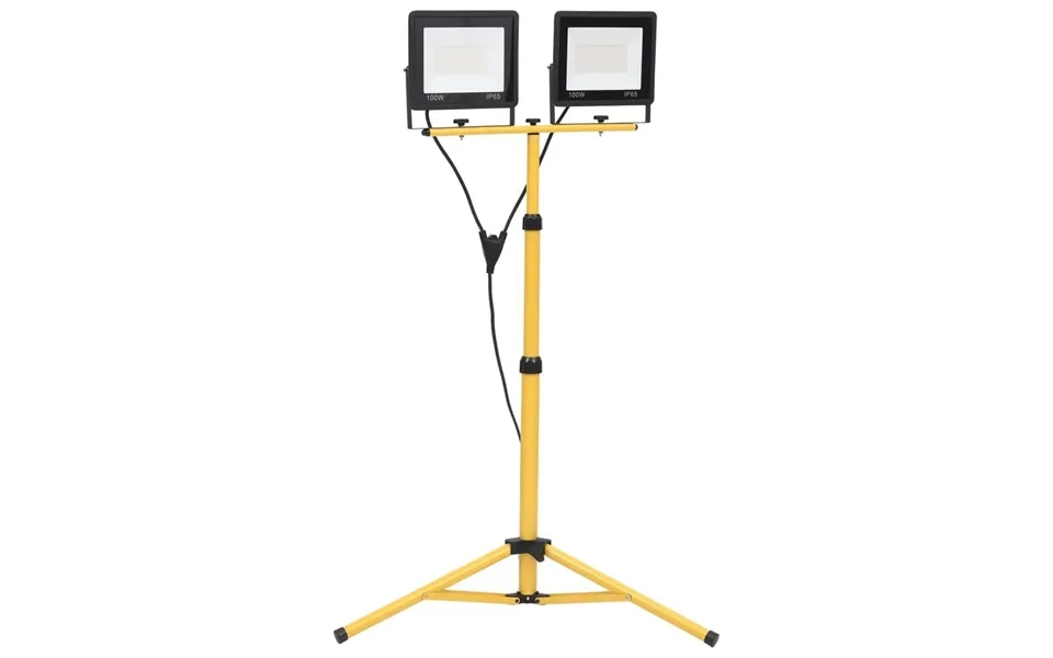Led-projektør Med Stativ 2x100 W Kold Hvid