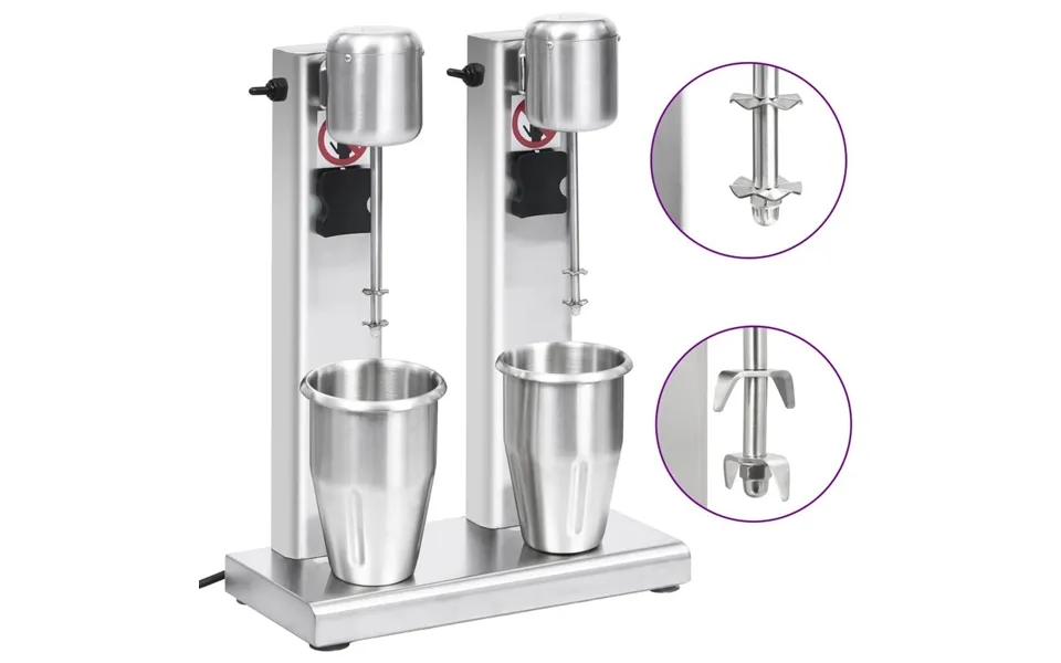 Milkshakemaskine Med 2 Kopper 2 L Rustfrit Stål
