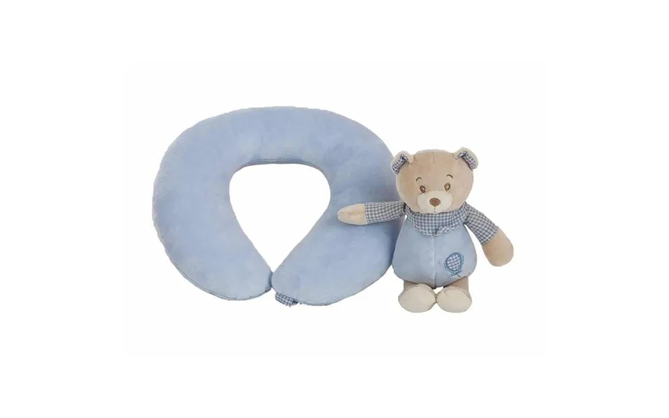 Nakkepude Lulu - Blå Med Bjørnebamse, 20 × 24 Cm Sæt Á 2 Dele