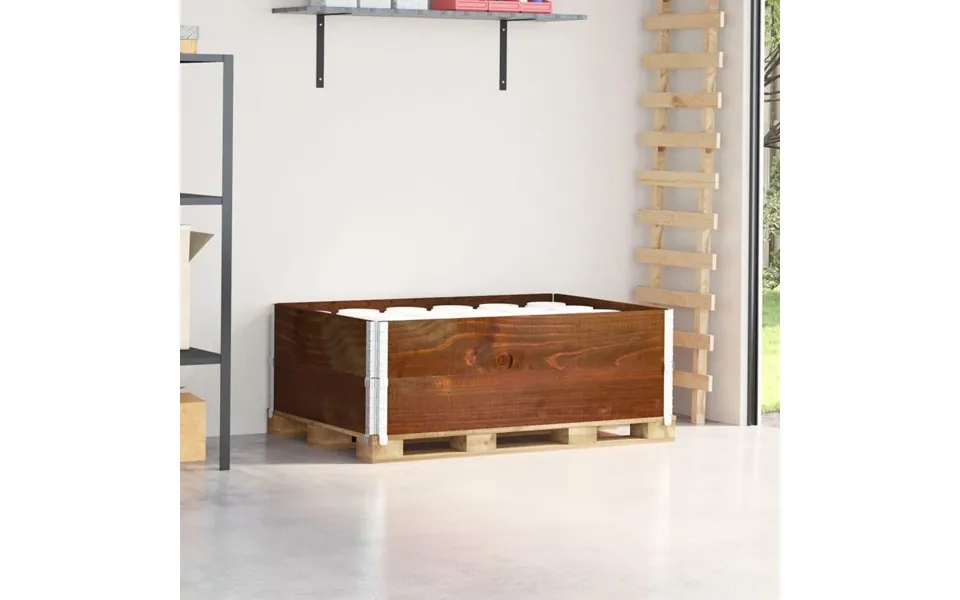 Pallerammer 2 Stk. 120x80 Cm Massivt Fyrretræ Brun