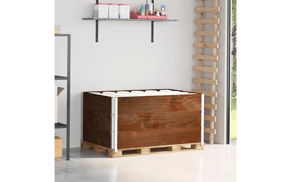 Pallerammer 3 Stk. 120x80 Cm Massivt Fyrretræ Brun