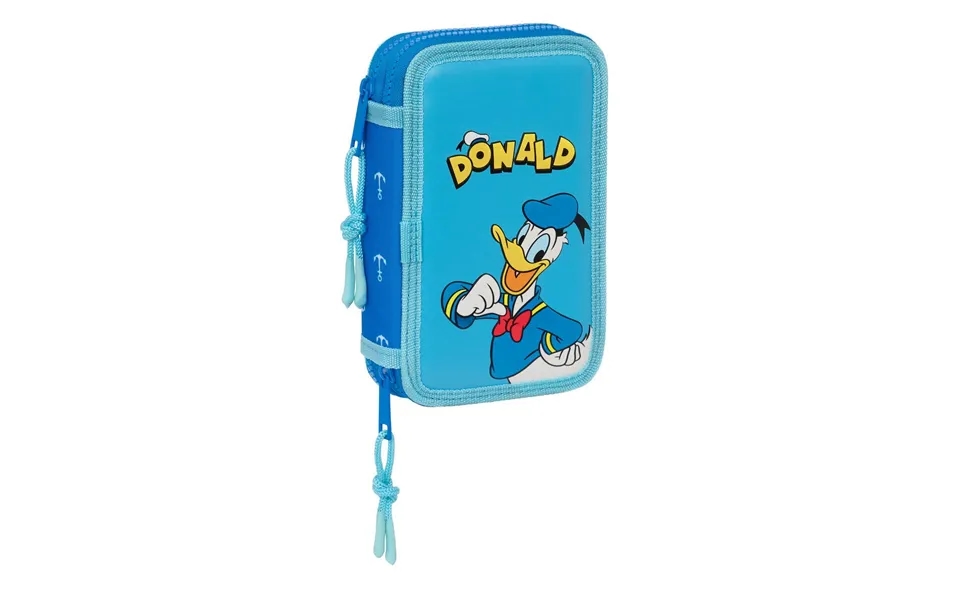 Penalhus Dobbelt Donald - Blå, 12,5 × 19,5 × 4 Cm 28 Dele