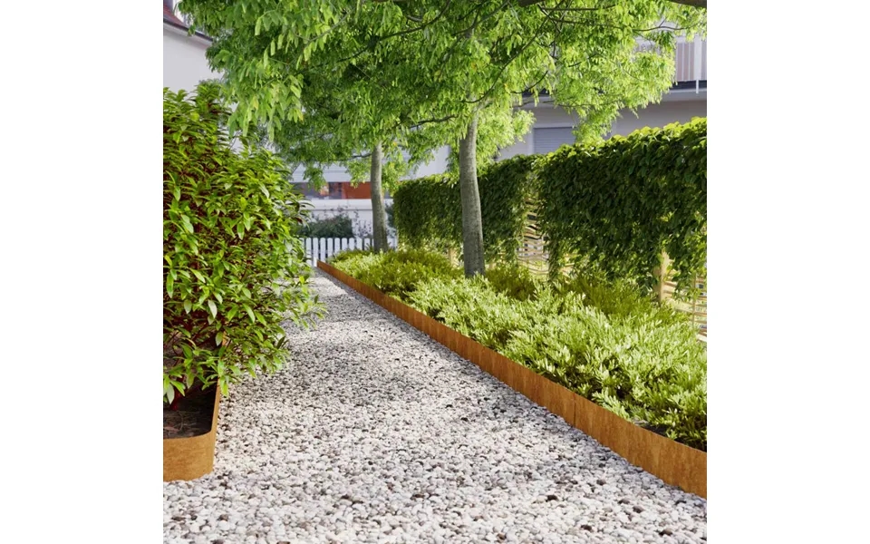 Plænekanter 10 Stk. 15x103 Cm Fleksibel Cortenstål