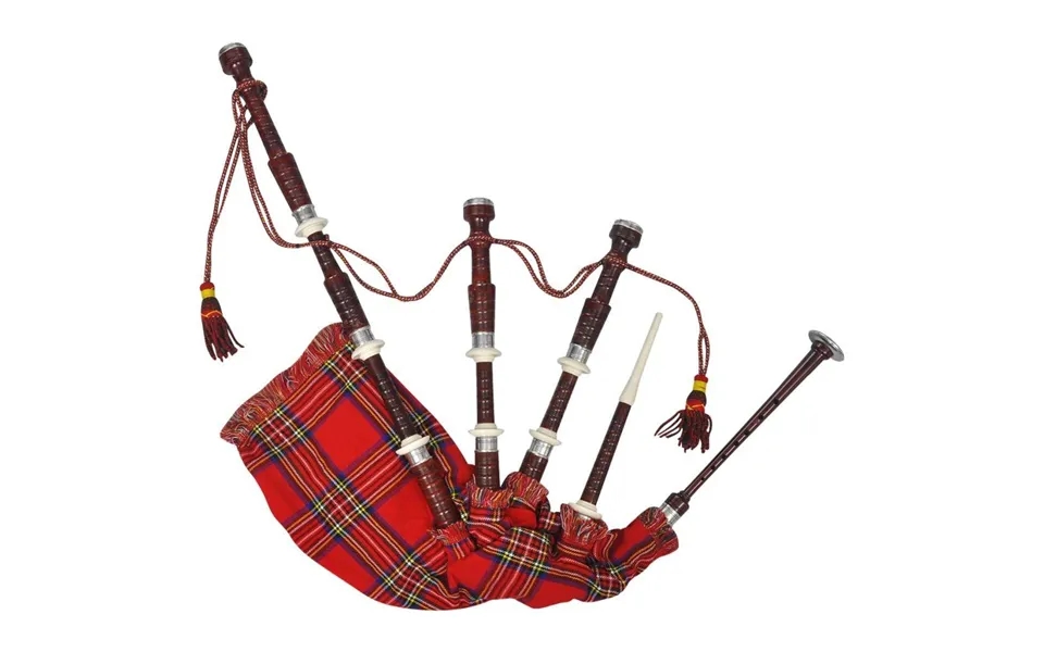 Scottish Great Highland Sækkepibe Rød Tartan