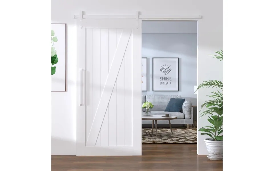 Skinnesæt Til Skydedør 200 Cm Stål Hvid