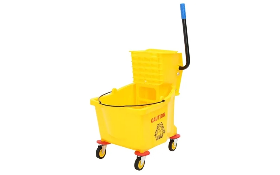 Spand Med Vrider Og Hjul 36 L Polypropylen Gul