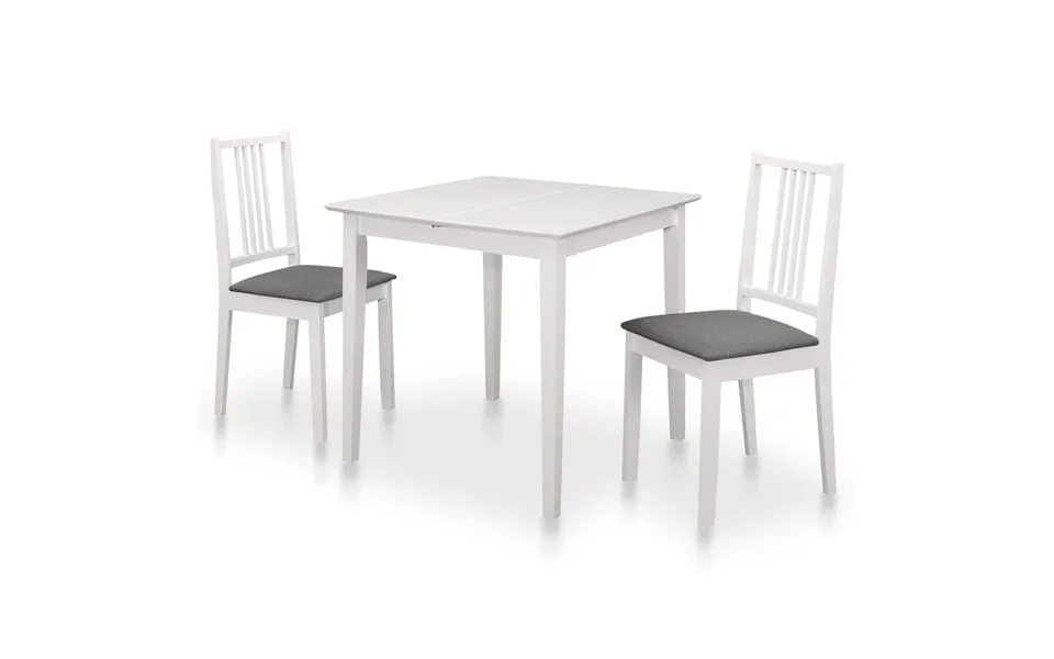 Spisebordssæt 3 Dele Mdf Hvid