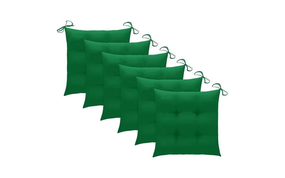 Stolehynder 6 Stk. 40x40x7 Cm Oxfordstof Grøn