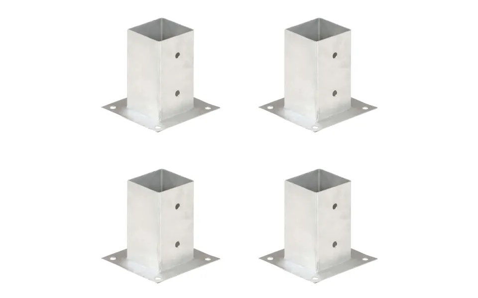 Stolpefod 4 Stk. 81 Mm Galvaniseret Metal
