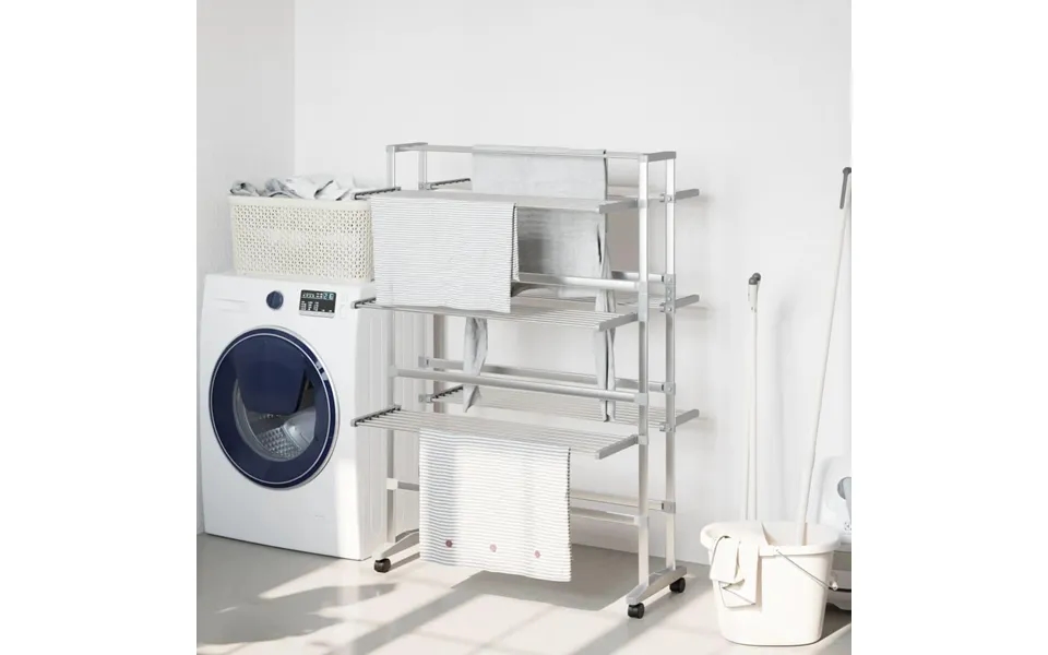 Tørrestativ Med Hjul 89x64x129 Cm Aluminium