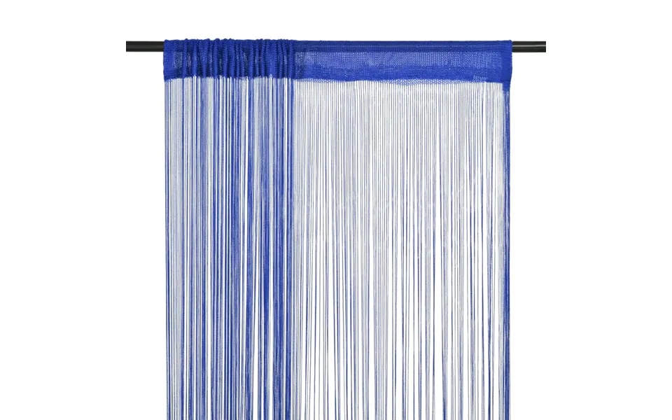 Trådgardiner 2 Stk. 100 X 250 Cm Blå