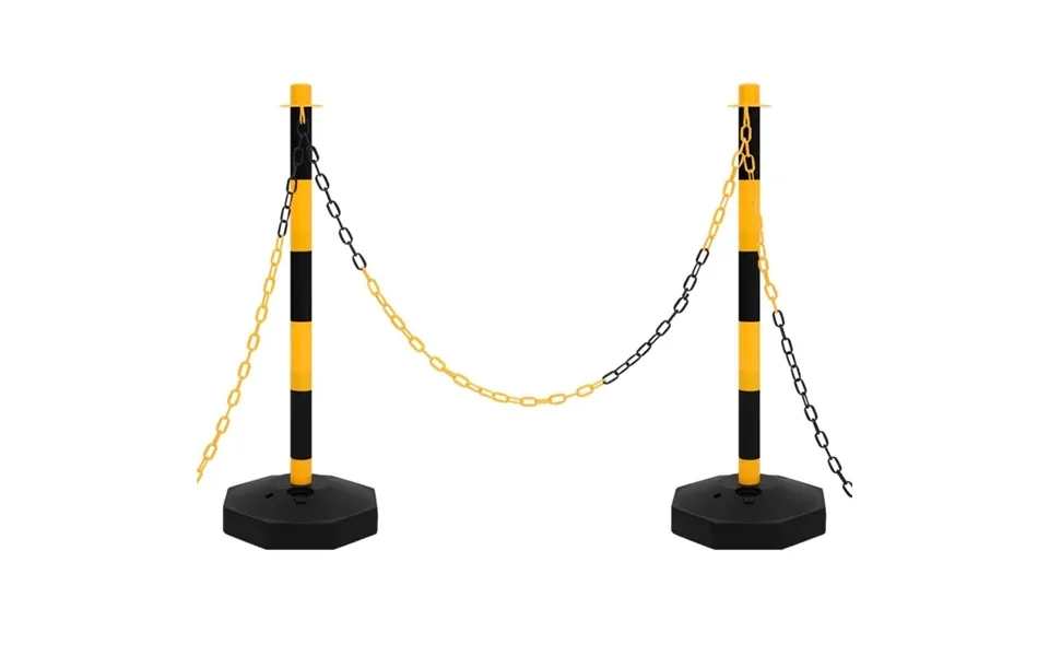 Trafikpælesæt Med Plastikkæde 10 M