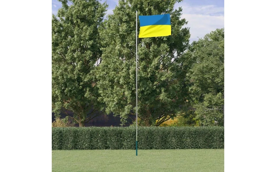 Ukraine Flag Og Flagstang 6,23 M Aluminium