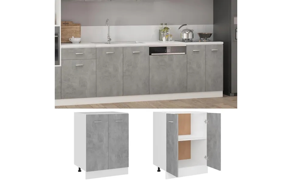 Underskab Lyon Betongrå 60x46x81,5 Cm Konstrueret Træ