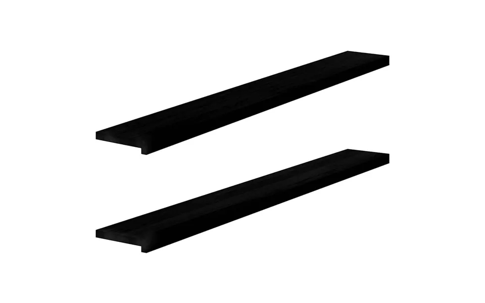 Vindueskarme 2 Stk Mørkebrun 160x20x2 Cm Massivt Egetræ