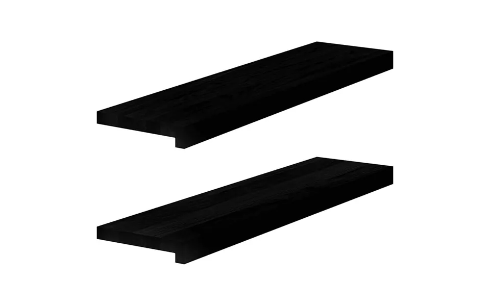 Vindueskarme 2 Stk Mørkebrun 80x20x2 Cm Massivt Egetræ