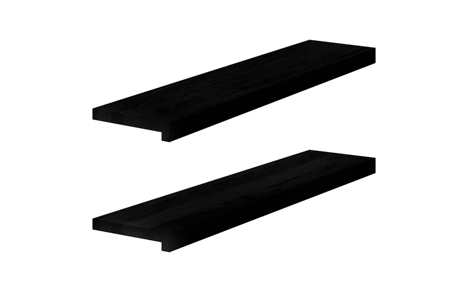 Vindueskarme 2 Stk Mørkebrun 90x20x2 Cm Massivt Egetræ