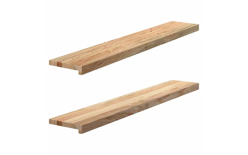 Vindueskarme 2 Stk Ubehandlet 120x20x2 Cm Massivt Egetræ