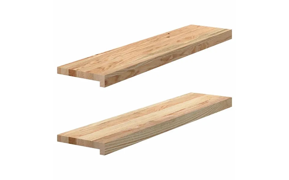 Vindueskarme 2 Stk Ubehandlet 90x20x2 Cm Massivt Egetræ