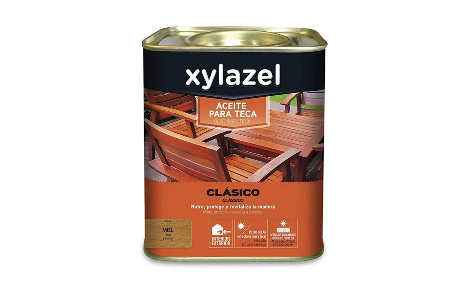 Xylazel Teakolie Classic - Honning 750 Ml, Mat