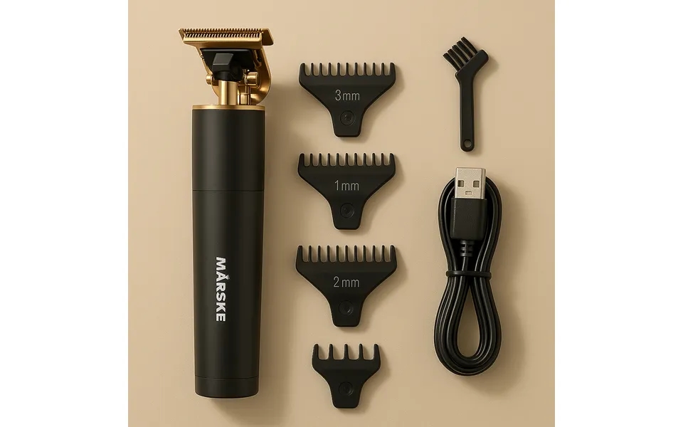 Elektrisk Hår- Og Skægtrimmer Kraftfuld Med Tilbehør