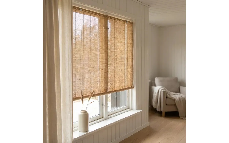 Rullegardin I Natur Bambus Størrelser - 160x160 Cm