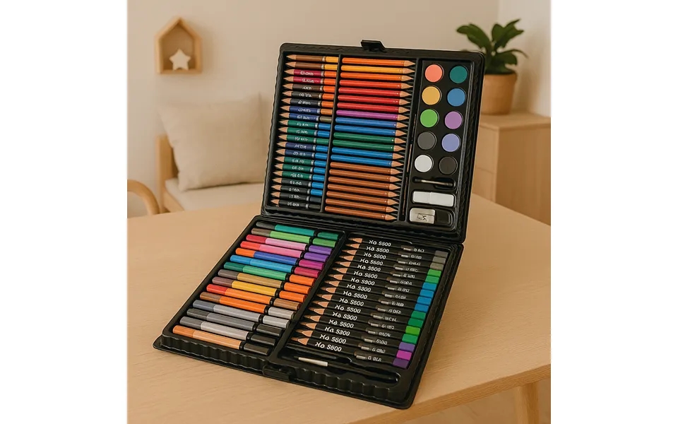 Tegne- Og Malesæt Med Kuffert 168 Dele