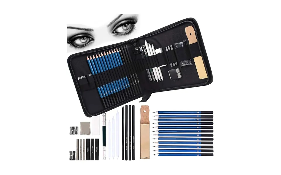 Tegnesæt 32-i-1 Med Taske Komplet Sæt Til Skitsering Og Kunst