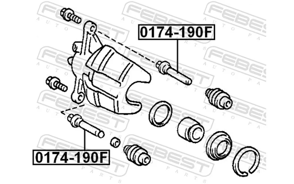 Febest Ledebolt - Bremsekaliper 0174190f For Toyota